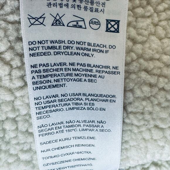 Levi’s Sherpa Lined Wool Trucker Jacket Women’s Med Buffalo Plaid Black Western - Picture 13 of 14